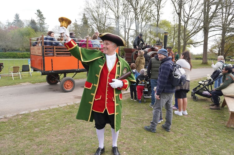 Farnham Town Crier Michael Stephens at the Surrey Hills Spring Fair