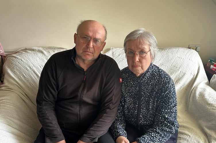 Ukrainian refugees Valerii and Nataliia Safronova face losing their home.