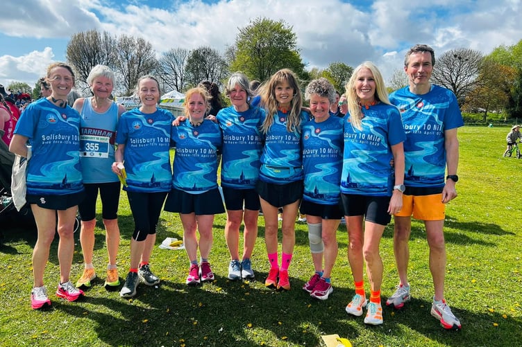 Farnham Runners after the Salisbury ten-mile race