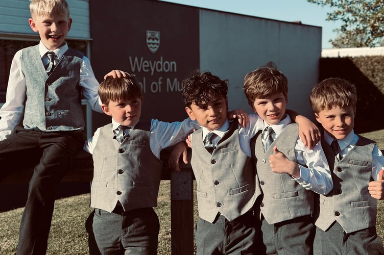 Farnham's Got Talent winners, Henry, Kiran, Fin, Hector and Jack, from the rock band Dryft.