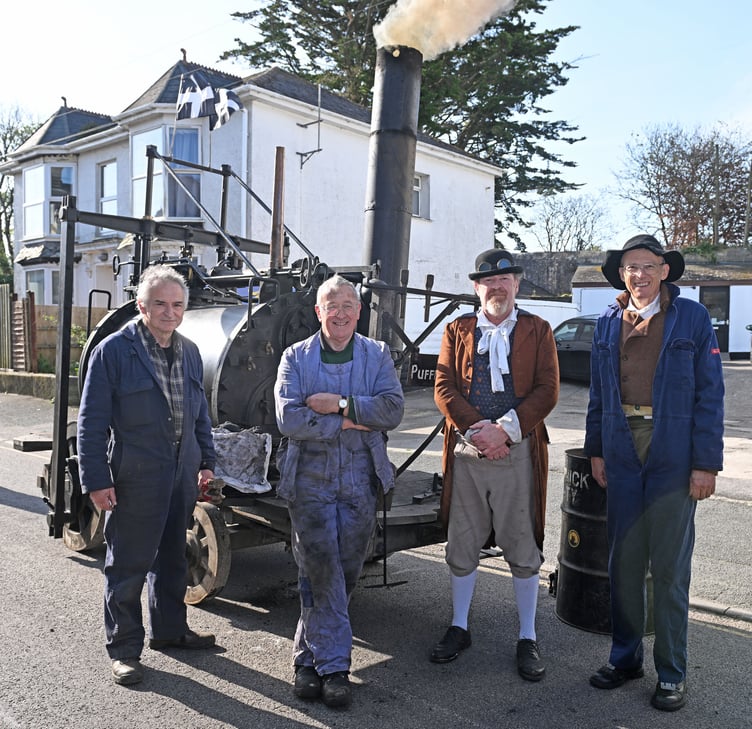 John, Ralph, Shaun and Colin with the replica 1801 Puffin' Devil (Picture: Adrian Jasper)