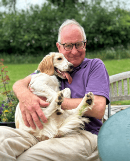 Petersfield area resident Julian Critchlow, with his dog Pippa