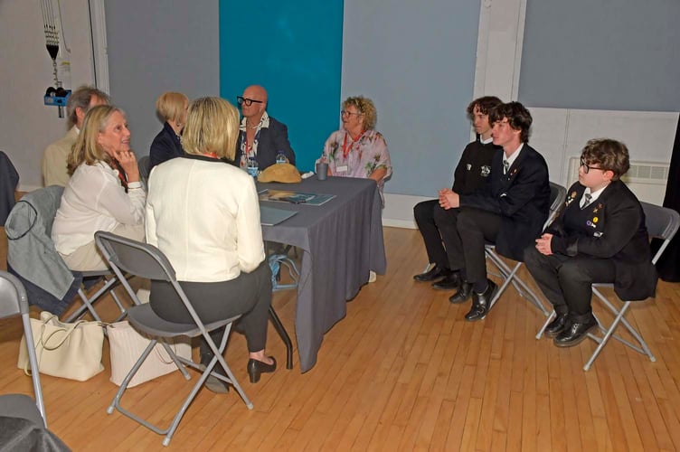 Some of the Court Fields School, Wellington, pupils who met family of WW2 spy Odette Hallowes attending the opening of the school's new hall. PHOTO: Alain Lockyer.
