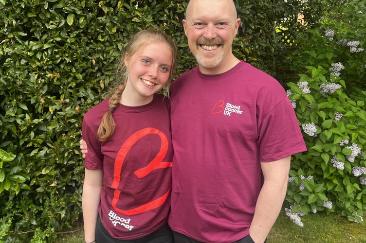 Eva Rondeau, 13, is preparing for a charity trek in aid of Blood Cancer UK for her father, Phil Rondeau, 48.