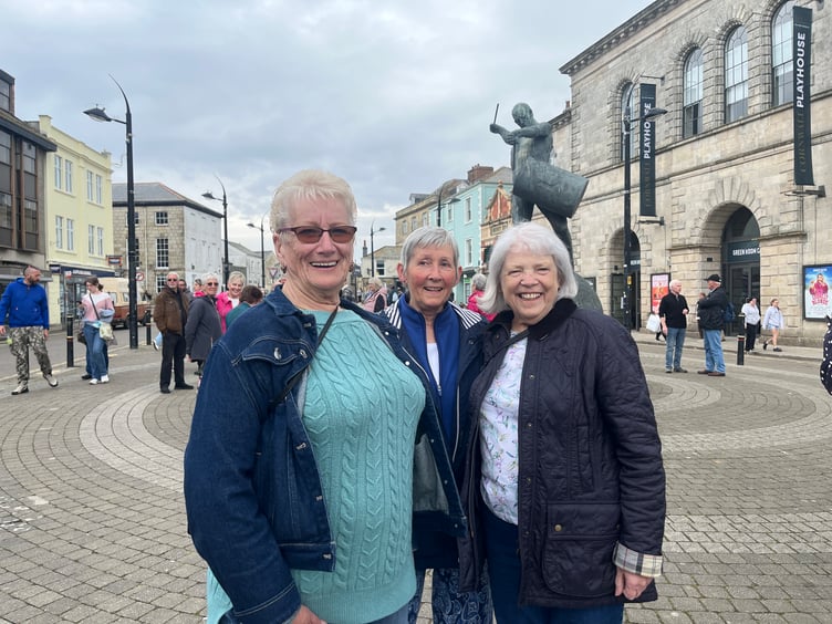 Truro line dancers Denise, Jeanette and Jo