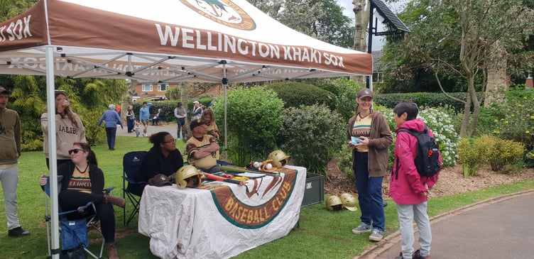 Wellington Khaki Sox Baseball Club, who start their new season on May 17, were hoping to recruit new players aged 14 years and older, as well as sponsors, with a stall at the spring fair in the park.
