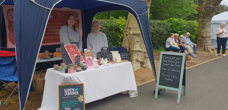 The Kiln Cafe brought its pottery painting all the way from Langport to have a presence in the Friends of Wellington Park's spring fair, only the second event they had attended.