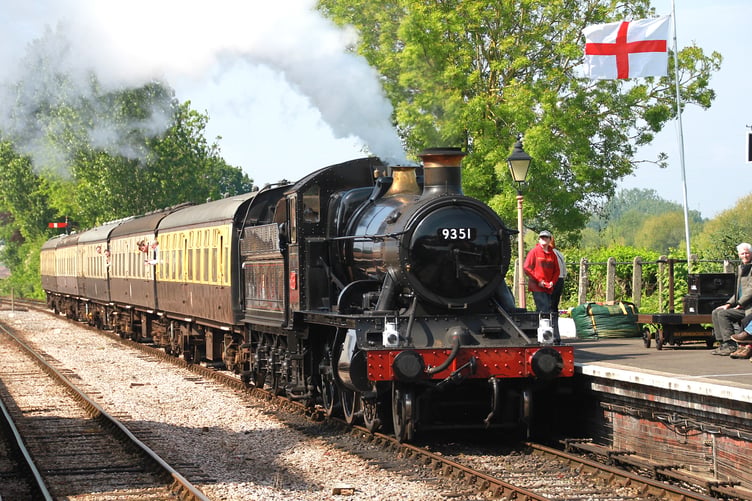 Originally built in 1934 as 5193, this Mogul was rebuilt by the West Somerset Railway into a 2-6-0 and was still going strong as part of the line's team gala over the b and holiday weekend. PHOTO: George Ody.