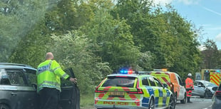 Delays on A31 Hogs Back after car and motorcycle collision