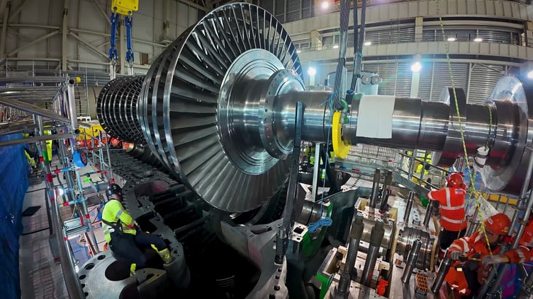 Assembling the world’s largest steam turbine the Arabelle at Hinkley Point C.