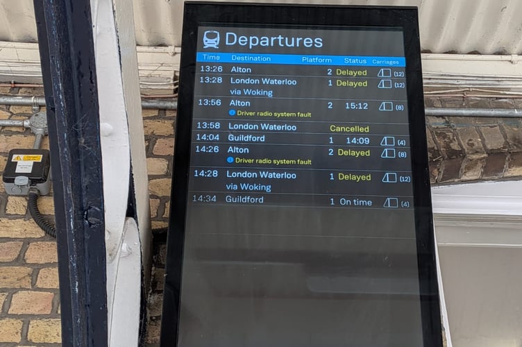 Delays at Farnham Train Station
