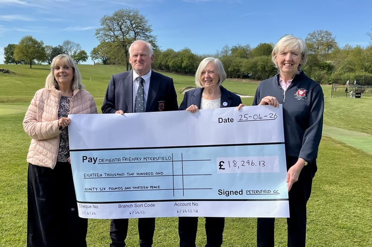 PP Petersfield Golf Club Dementia Cheque