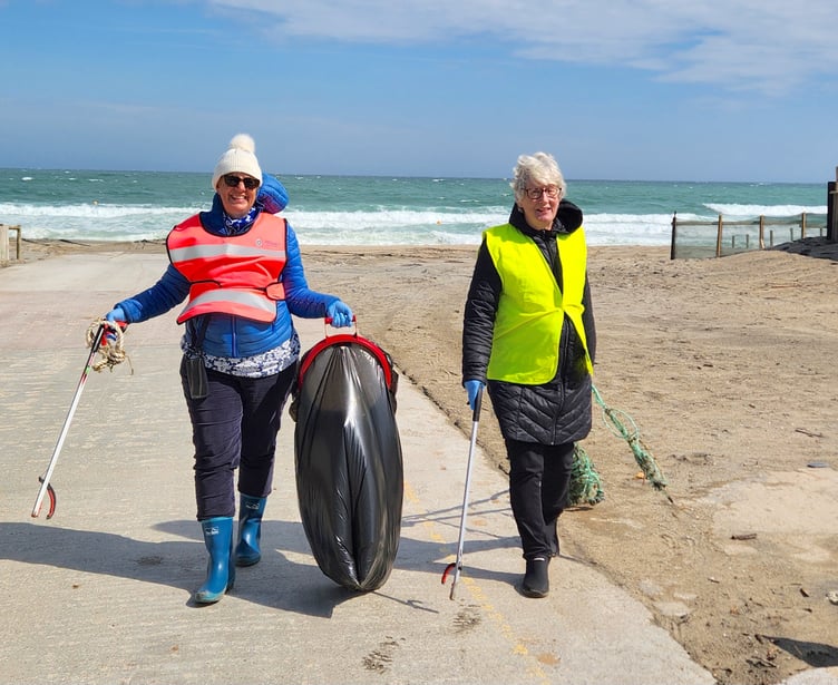 Trefoil Guild members are keen to give something back to their communities, such as taking part in the beach clean.