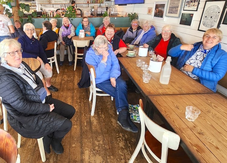 Councillor James Mustoe gave a talk to the Trefoil Guild members before the beach clean.
