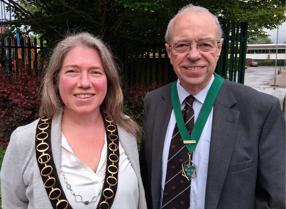 Cllrs Penny Flux and David Evans.