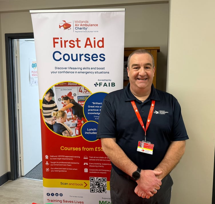Mike Nixon, Business Development Manager for Midlands Air Ambulance Charity