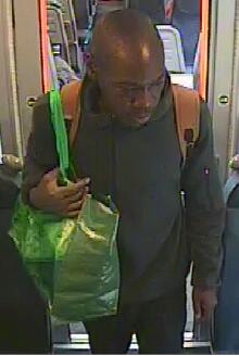 Darren Alleyne while using a train.