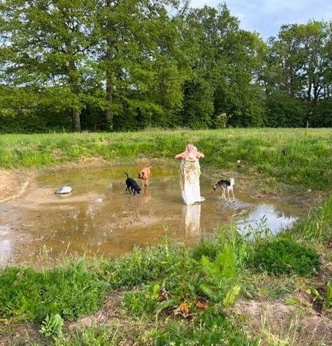 Izzy Harrison-Butler trashed wedding dress pic2