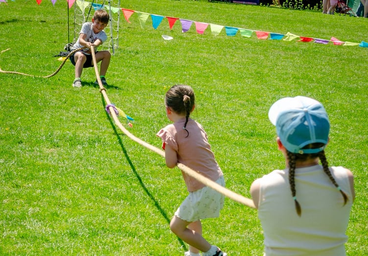 Children playing.