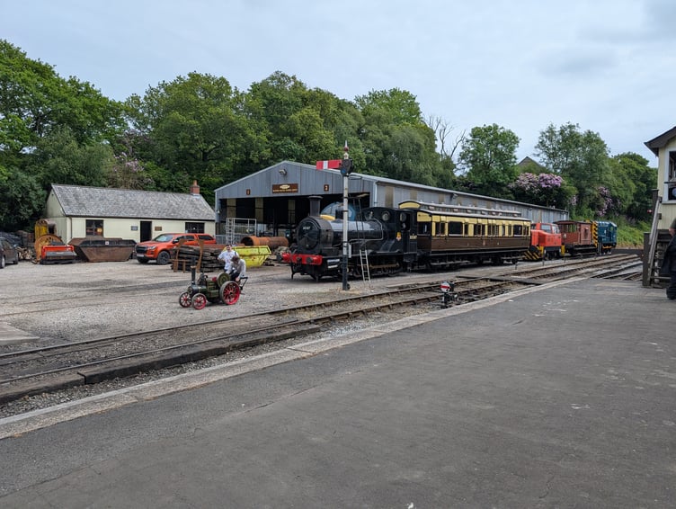 On static display is the Victorian era Beattie Well Tank locomotive, while a mini traction engine joins in the fun (Picture: White Ladder Creative)