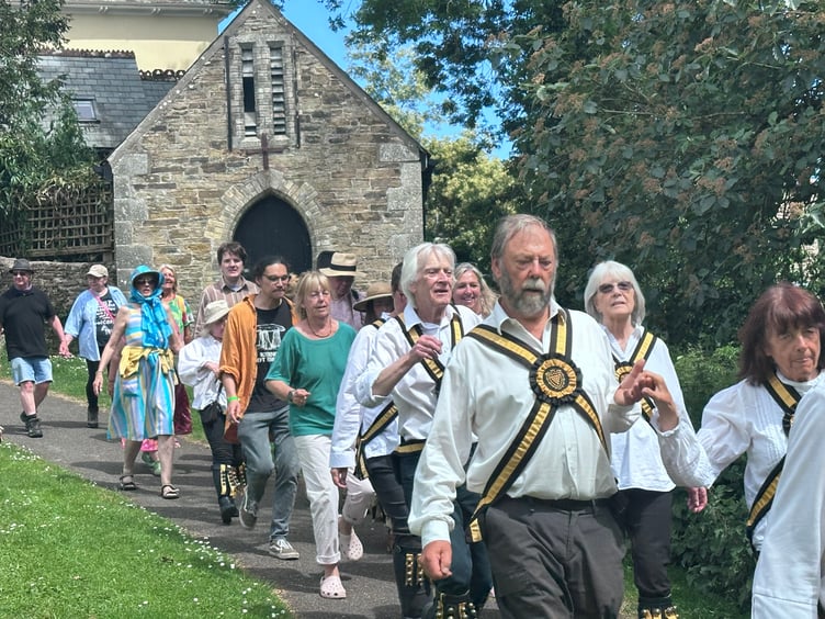 Tywardreath Morris led a procession in the village.