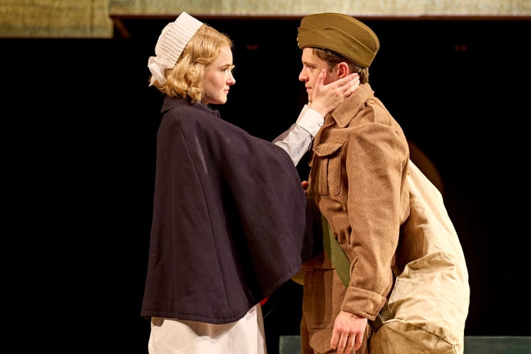 Miriam Petche as Cecilia and Jasper Talbot as Robbie in Atonement at the Chichester Festival Theatre, June 2026.