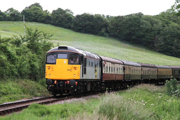 Class 26 26007 was among the guest diesels for a four-day summer gala on the West Somerset Railway. PHOTO: George Ody.