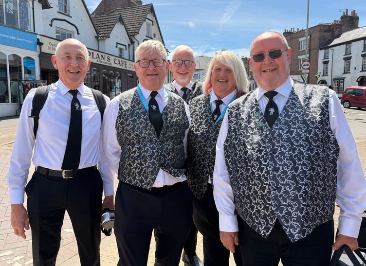 Merv, Roger, John, Sharon and Rojer of the Forest of Dean Band