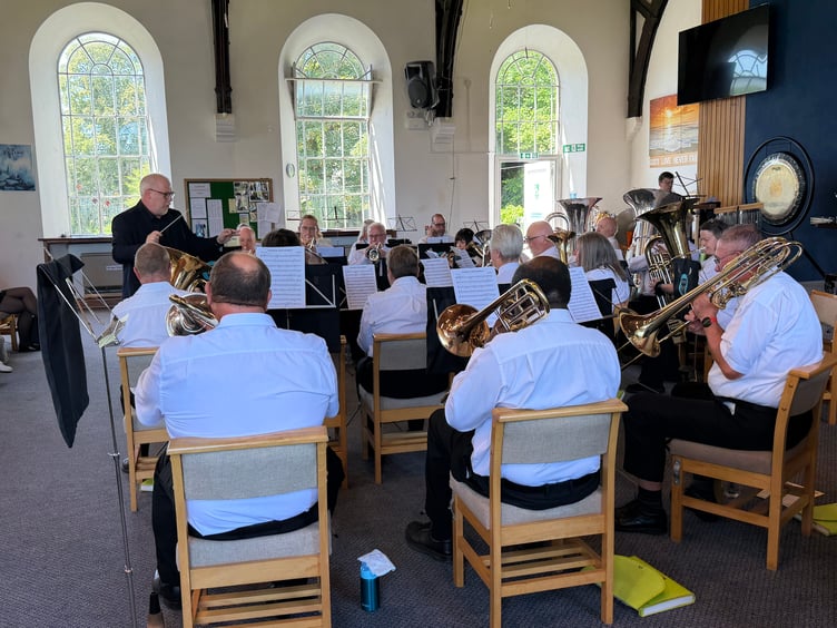 Bream Silver Band playing at Coleford Baptist Church