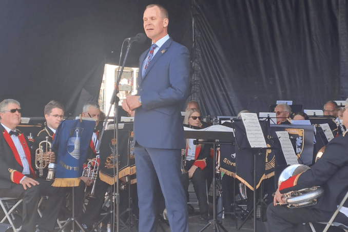 Conductor Phillip Harper with Cinderford Town Band