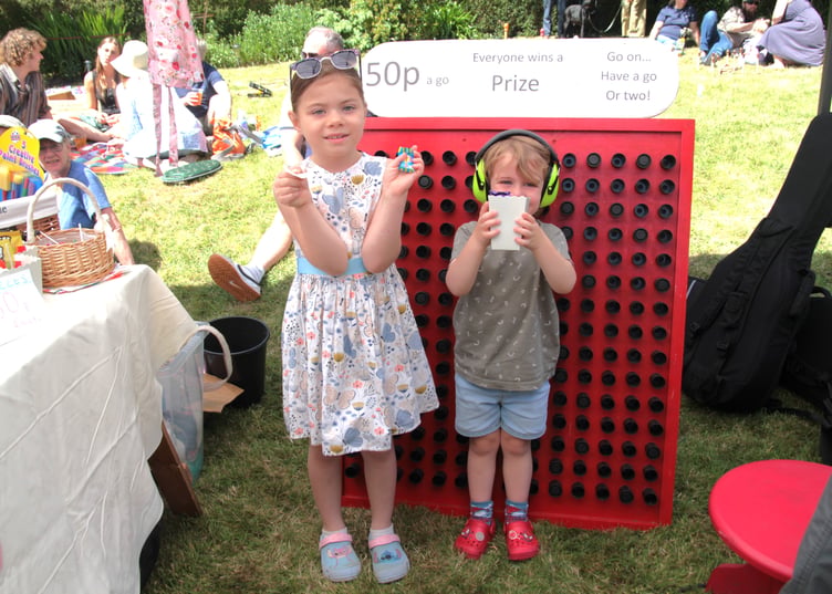 No, Thea and Nico Stavrakopoulos were not prizes at Sampford Brett village fete, they were among the happy winners. PHOTO: George Ody.