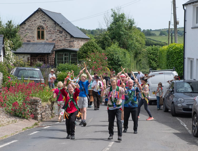 There was dancing in the streets of Brompton Regis as villagers celebrated the 25th anniversary of their Millennium Green. PHOTO: Dale Cherry.