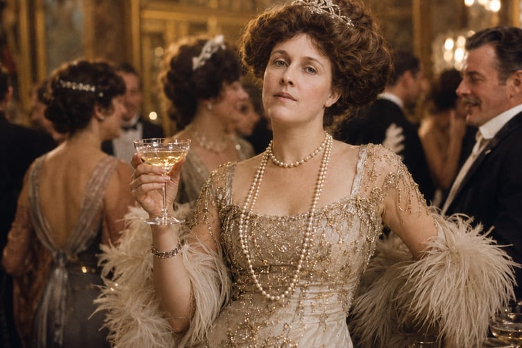 An AI-generated impression of Lady Monica Bullough during the extravagant Edwardian-era parties held at Kinloch Castle.