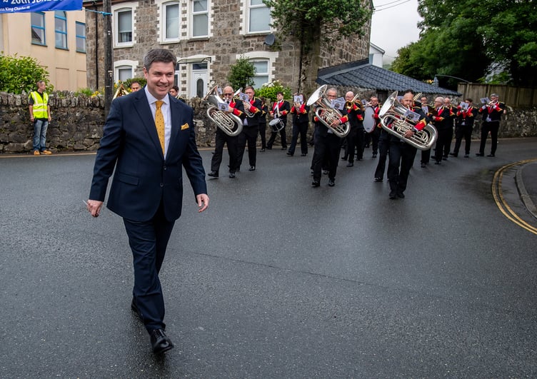 Conductor Darren Hawken leading the St Dennis Band through Bugle. (Picture: Paul Williams)