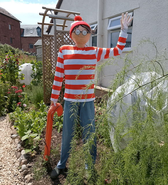There's Wally in the front garden of a Watchet home taking part in the town's scarecrow competition.