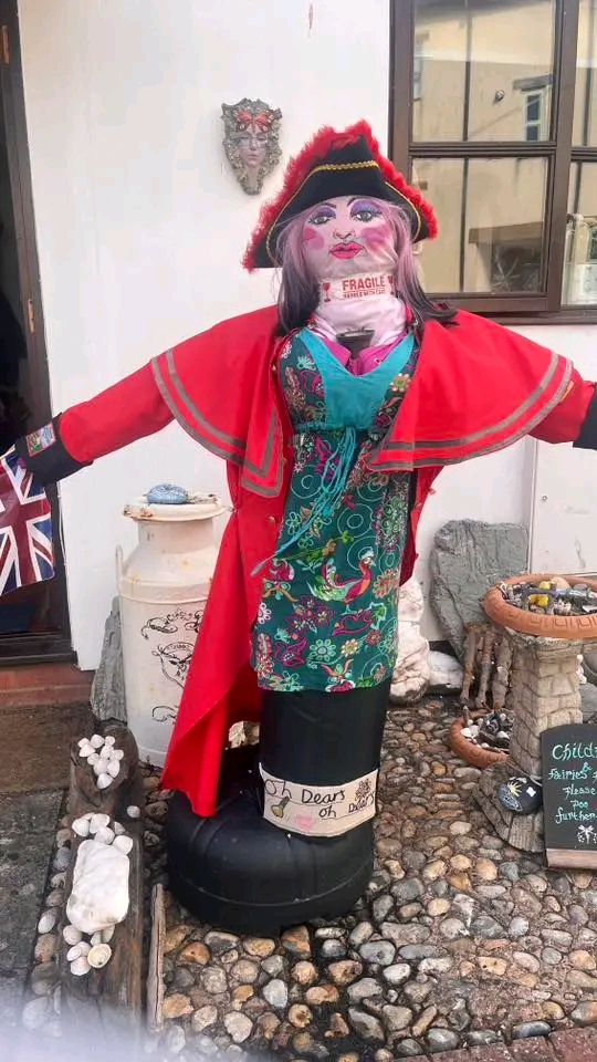 More pirate themes contributing to Watchet's first ever scarecrow competition, this one with a patriotic touch.