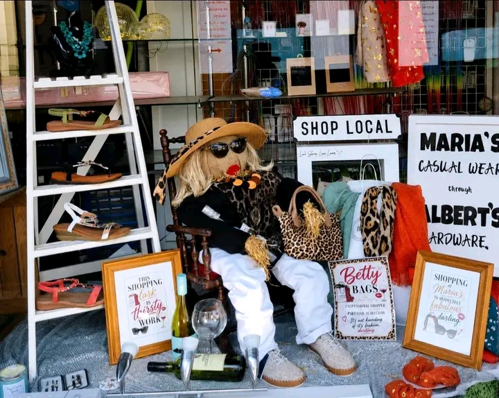 Maria's Casual Wear was among several Watchet shops which took part in the town's scarecrow competitor last weekend.