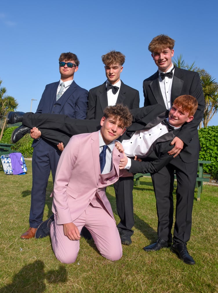 Truro School Year 11 pupils celebrate the end of their GCSE exams at their prom at The Falmouth Hotel
