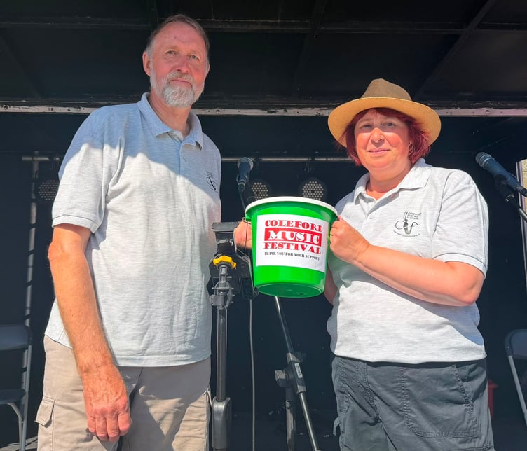 Neal Harden and Nikki Holloway, organisers of the Coleford Busking Festival