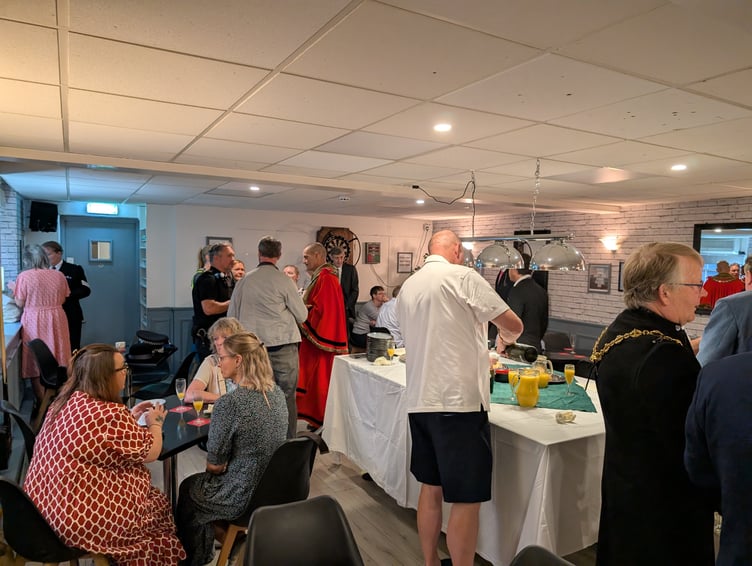 Invited guests and dignitaries being treated to a welcome reception at the White Hart (Picture: Aaron Greenaway)