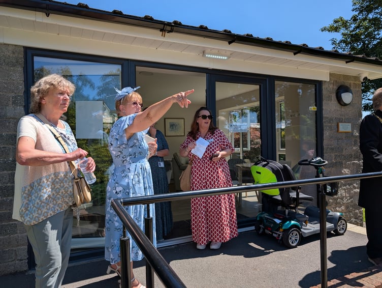 Cllr Helen Parker and Cllr Debbie De Ste Croix showing guests around the stunning Badock Gardens (Picture: Aaron Greenaway)