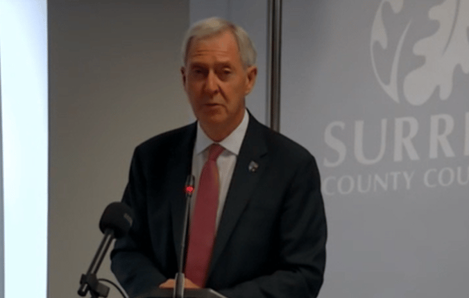 Surrey County Council leader Tim Oliver.