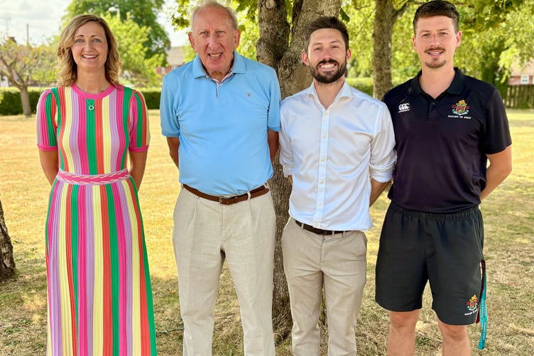 From left: Eggar's School headteacher Sarah Holman, Cllr Graham Hill, head of lower school Matthew Hardman and head of upper school Richard Mann, July 23rd 2026.