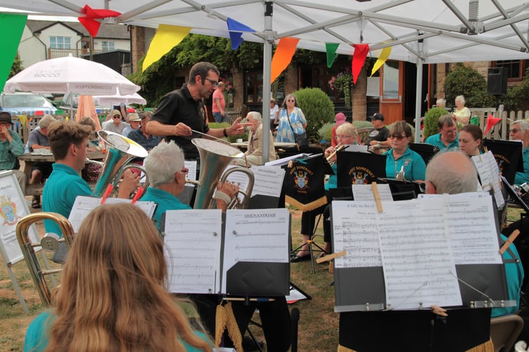 West Somerset Brass strike up a tune at Roadwater Fete. PHOTO: George Ody.