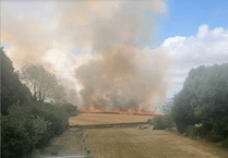 Tractor helps firefighters stop three-acre blaze in Medstead field