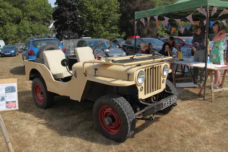 A 1945 Willys Jeep in a vintage vehicle display for Porlock Country Fair. PHOTO: George Ody.
