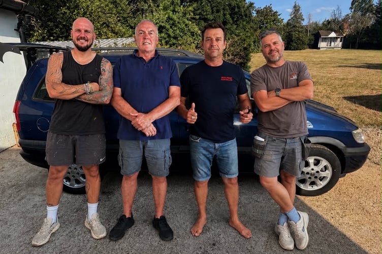 The team taking on the challenge Dill 36, Mike 63, Robbie 56, Pete 44