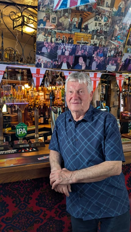 Mike Armitage, landlord of the The Lion Brewery in Ash.