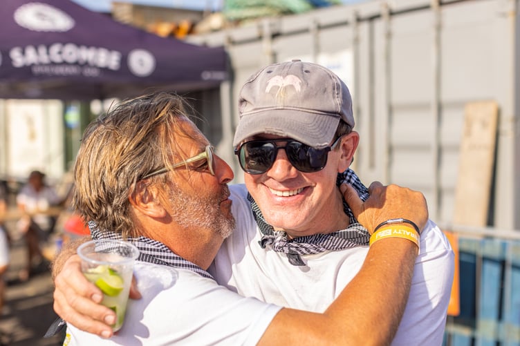 Mitch Tonks enjoying the festivities with Matt Tebbutt.
