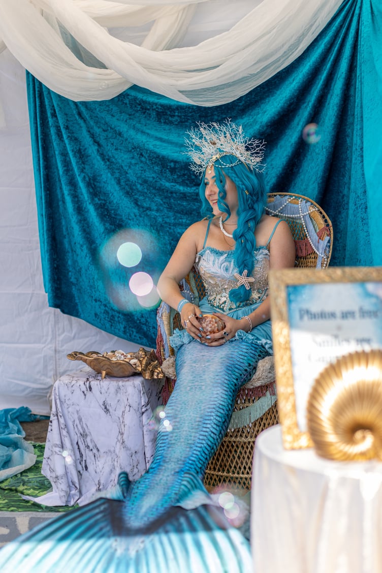 Mermaid entertainer welcomed children across the event.